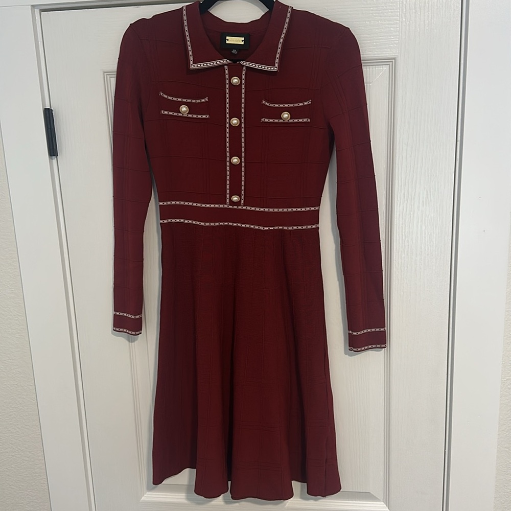 Maroon Alexia Admor knit dress